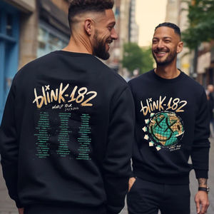 Blink 182 Sweatshirt The World Tour 2023 2024 Band Sweatshirt 2 Sided